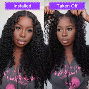 Deep Wave 8x5 Pre-Cut  HD Lace Glueless Wig Pre Bleached Pre Plucked Easy & Quick