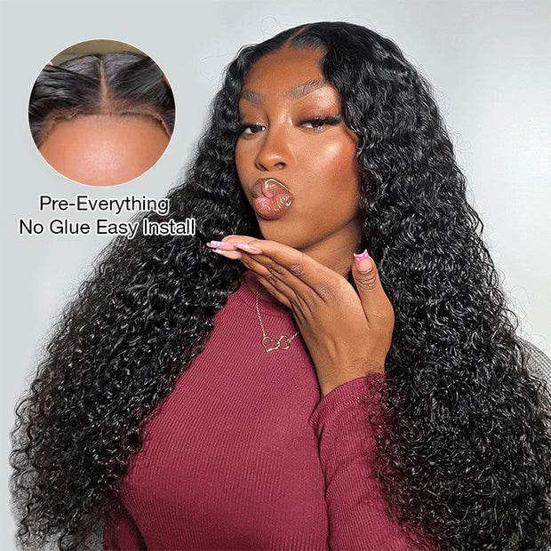 Ready Go Glueless Wigs 8x5 Pre Plucked Pre Cut For Beginners Water Wave Lace Closure Wigs