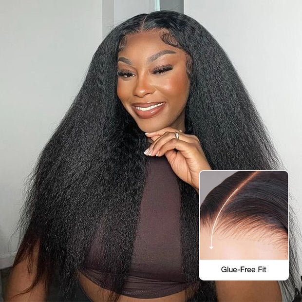 [2Wigs 26inch] Kinky Straight & Deep Wave 3S Quick Intall Pre Everything Ready To Go Glueless Wig