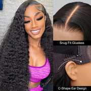 Pre Bleached Deep Wave Glueless Wig 8x5 Partingplus Lace Closure Wig Beginner Friendly 1 Min Install