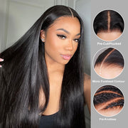 Straight 8x5 Ready Go Wig HD Lace Pre-Bleached & Pre-Plucked 3S Easy To Wear Glueless Wig