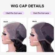 3D Body Wave Ear to Ear 13x6 Lace Frontal Wig Pre Plucked Pre Bleached Pre Cut Gluless Wig