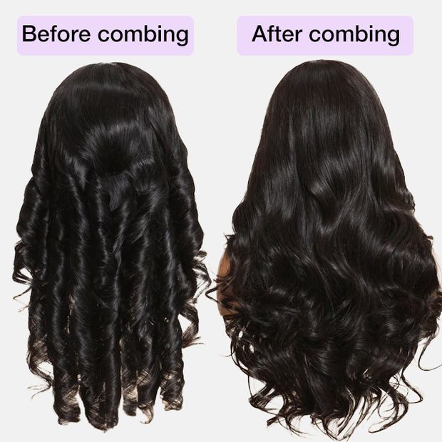 Pre-Curled Body Wave Full 13x4 13x6 Pre-Cut HD Lace Frontal Glueless Wig with Invisible Small Knots