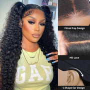 Glueless Wig Deep Wave 8x5 HD Lace Human Hair Pre Plucked & Bleached Ready to Go