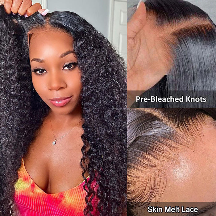 Deep Wave 8x5 Pre-Cut HD Lace Pre Plucked Glueless Wig Ship In 24H