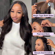 3D Body Wave Ear to Ear 13x6 Lace Frontal Wig Pre Plucked Pre Bleached Pre Cut Gluless Wig