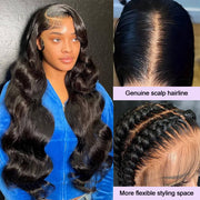 Pre-Curled Body Wave Full 13x4 13x6 Pre-Cut HD Lace Frontal Glueless Wig with Invisible Small Knots