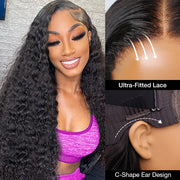 Pre Bleached Deep Wave Glueless Wig 8x5 Partingplus Lace Closure Wig Beginner Friendly 1 Min Install