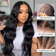 Pre Bleached Deep Wave Glueless Wig 8x5 Partingplus Lace Closure Wig Beginner Friendly 1 Min Install