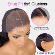 #33 Reddish Brown Color 8*5 Pre Cut HD Lace Closure Wigs Ready & Go Glueless Wig Beginner Friendly