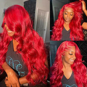 Red Lace Front Wig Straight & Body Wave 13*4 HD Lace Frontal Human Hair Wigs For Women