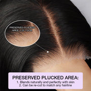 Glueless Wig 8x5 Closure HD Lace Long Body Wave Wig Pre Cut & Plucked & Bleached Ready to Go