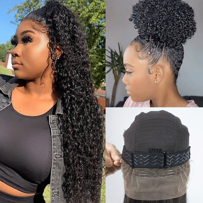 Hermosa Curly Hidden-Strap Snug Fit 360 HD Lace Frontal Bleached Knots Glueless Wig