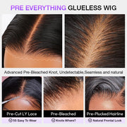 Deep Wave 8x5 Pre-Cut  HD Lace Glueless Wig Pre Bleached Pre Plucked Easy & Quick