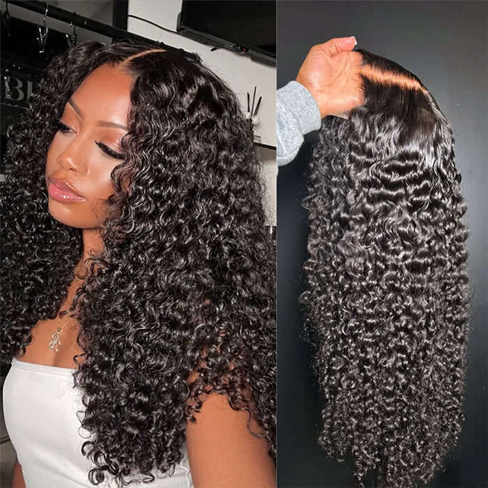 Bleached Knots | Ready & Go Glueless Wigs 8x5 HD Transparent Lace Closure Curly Human Hair Wigs