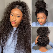 Water Wave Invisi-String Snug Fit 360 Skin HD Lace Frontal Wig Glueless Pre Bleached Human Hair Wig