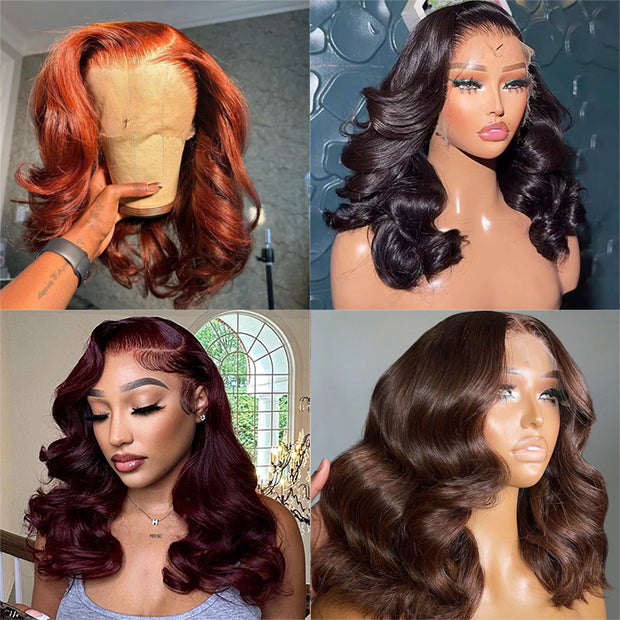 Salon-Quality Loose Body Wave Short Wigs Glueless HD Lace Human Hair Pre Plucked & Bleached Put On Go