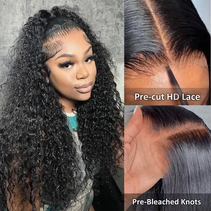 [2Wigs 220%] Glueless Put on and Go Wig Super Secure Pre-Cut & Pre-Pluck & Pre-Bleached