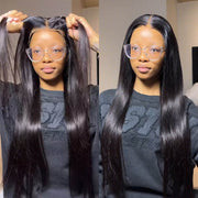 Glueless Ready To Wear 8x5 HD Lace Straight Wig Pre Plucked Hairline & Bleached Knots & Pre-cut Lace