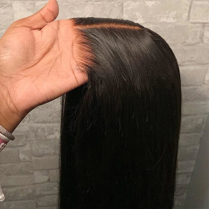 Wear And Go Glueless Human Hair Wigs For Women Indian Straight 4x4 HD Lace  Glueless Wig Human Hair Ready To Wear Pre Cut Lace