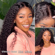 4C Curly Edges Hairline Glueless Curly Lace Front Human Hair Wig With Super Natural Hairline 220% Density