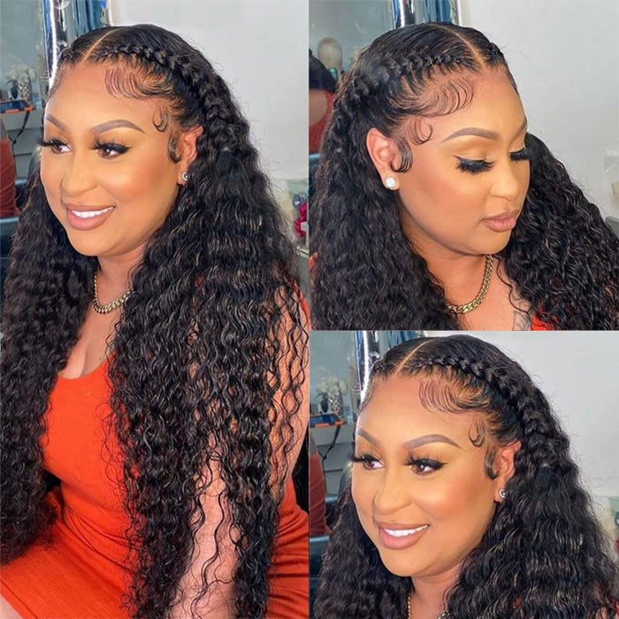 ❤️LAST ONE❤️18inch 13x6 (4) Cornrow Braided Lace Closure Wig selling with baby hairs!