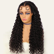 Pre Braided Wig Deep Wave 13x4 13x6 Pre Cut Lace Frontal Glueless Human Hair Wigs