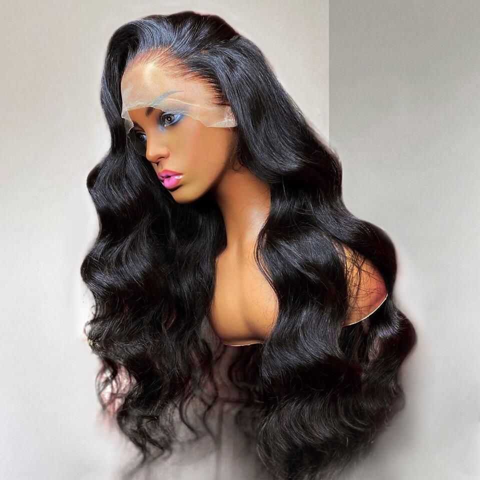 Body Wave 13*6 HD Lace Front Human Hair Wigs Pre Bleached Knots Ship In 24H