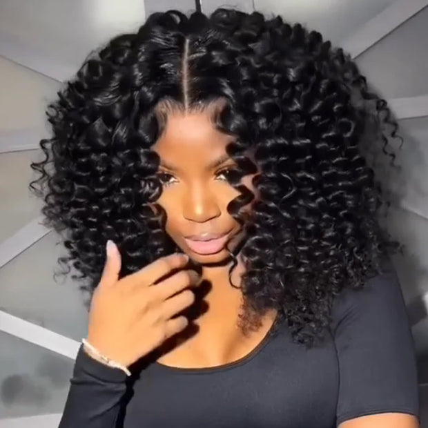 Small Wand Curl Lace Front Wigs Human Hair 100% Glueless Wig Preplucked with Natural Hairline