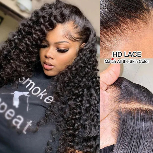 Small Wand Curl Lace Front Wigs Human Hair 100% Glueless Wig Preplucked with Natural Hairline