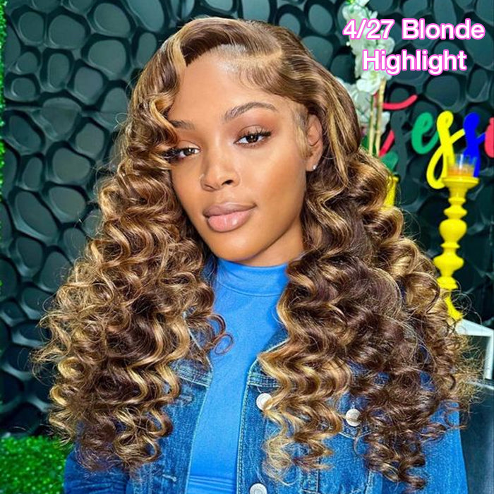 Glueless Wig Bouncy & Voluminous Wand Curls Pre-Cut 8x5 Closure HD Lace Human Hair Wigs For Women