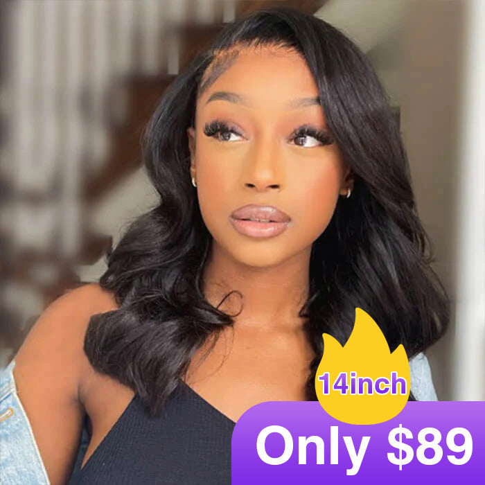 14 inch wig Straight Body Wave Water Wave Deep Wave Curly Bob Wig Hermosa Hair