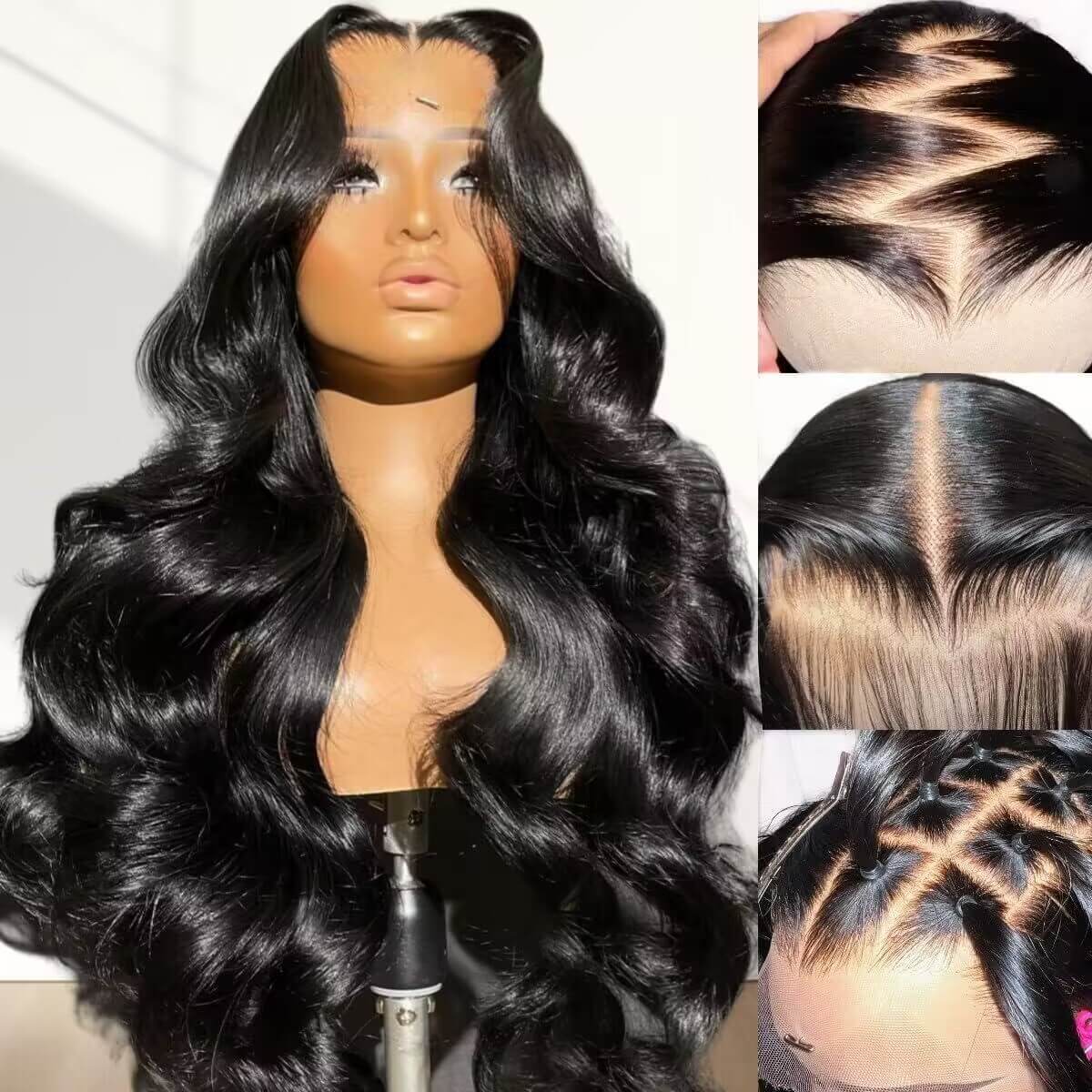 Full 13x6 Lace Frontal Wig Skin Melt HD Lace Wig Body Wave Pre Plucked & Bleached Glueless Wig