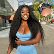 [2Wigs 28inch] Kinky Straight & Water Wave Pre-Knotless Super Natural Quick & Easy Install Glueless Wig