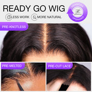 Glueless Wig 8x5 Closure HD Lace Long Body Wave Wig Pre Cut & Plucked & Bleached Ready to Go