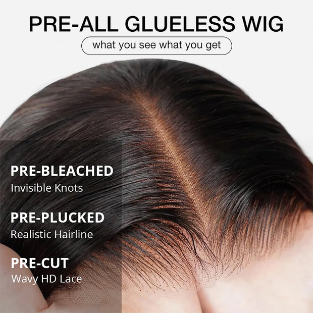 Ready Go Glueless Wigs 8x5 Pre Plucked Pre Cut For Beginners Water Wave Lace Closure Wigs