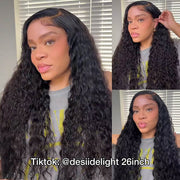 13x6 Ultra-Fitted Full Frontal HD Lace Wig Water Wave Pre Bleached Knots Skin Melt Lace Human Hair Wigs