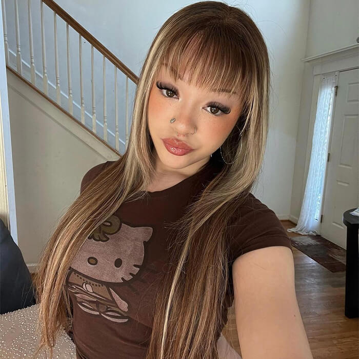 Realitystar human newest Chinese bang wig