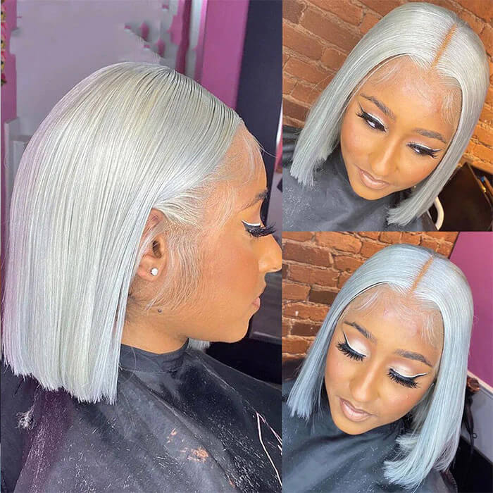 Straight 12” bob wig 2024 lace front human hair