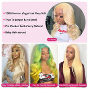 613 Lace Frontal Wig Body Wave Blonde Human Hair Wigs 13x4 13x6 HD Transparent Lace Wigs