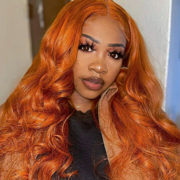 Ginger Wig Ginger Orange Pre Plucked Lace Front Wig Human Hair