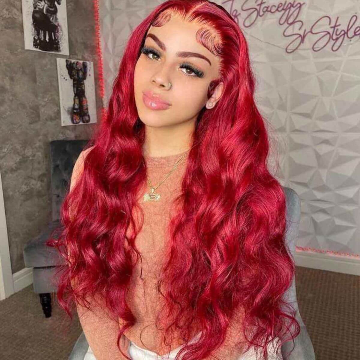 Lace frontal red best sale